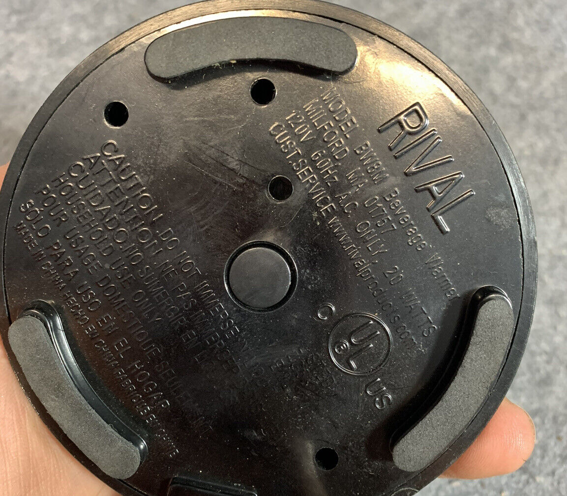 Genuine Rival BW8M Round Black Beverage Warmer - Fresh Stock Dated February 2026