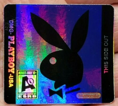 1 HOLO GAME BOY PLAYBOY🐇 (POKEMON BLUE) CARTRIDGE LABEL STICKER DMG-PLAYBOY-USA - Fresh Stock Dated February 2026