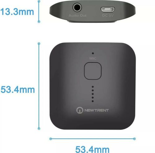 NewTrent NT720 Bluetooth Wireless Audio Receiver w/ Car Home Hands Free Calling - Fresh Stock Dated December 2025