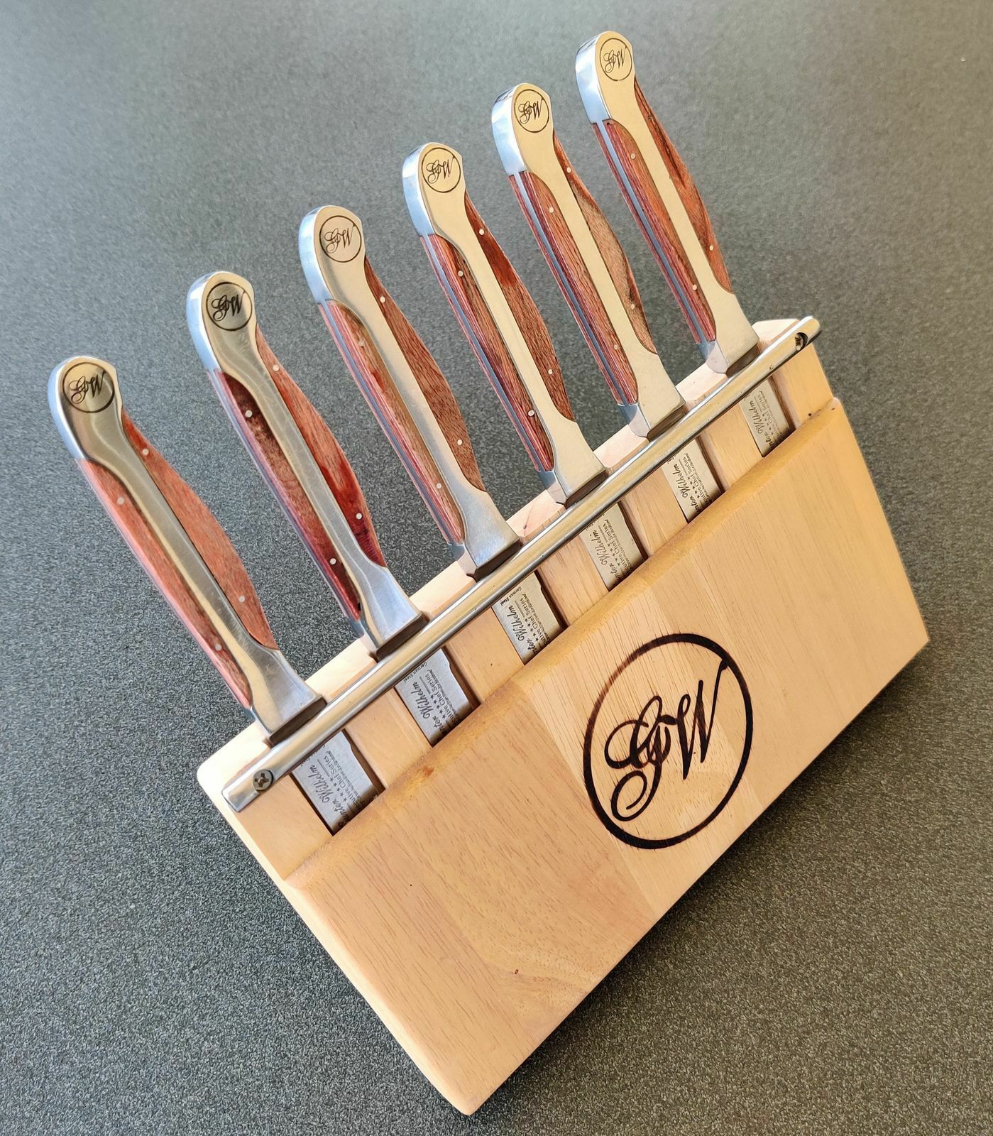 Gunter Wilhelm Executive Chef Series Steak Knives - set of 6 with caddy - Fresh Stock Dated January 2026