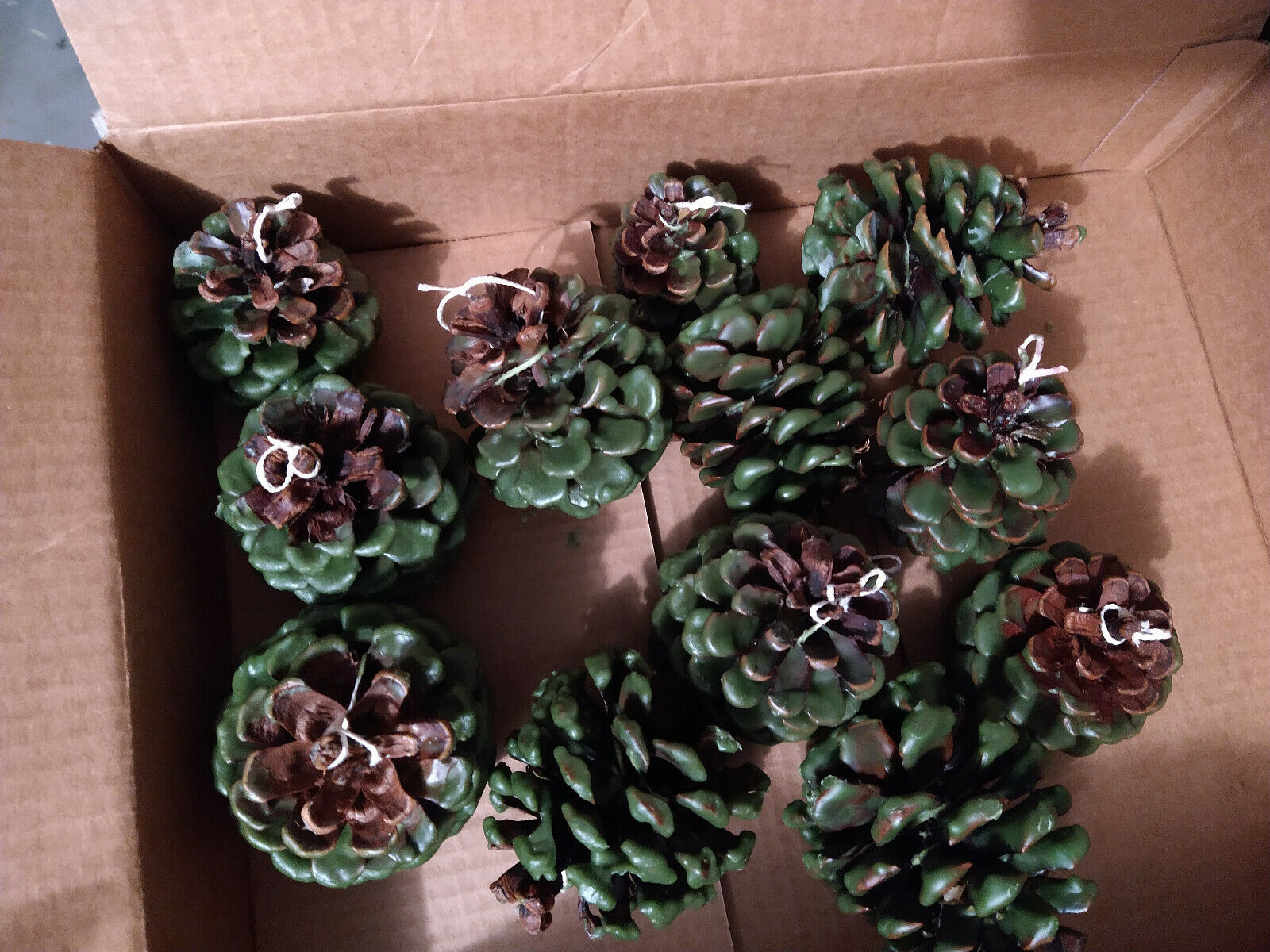 camping fire starter 12 pine cone  dipped in pine scented wax - Fresh Stock Dated December 2025