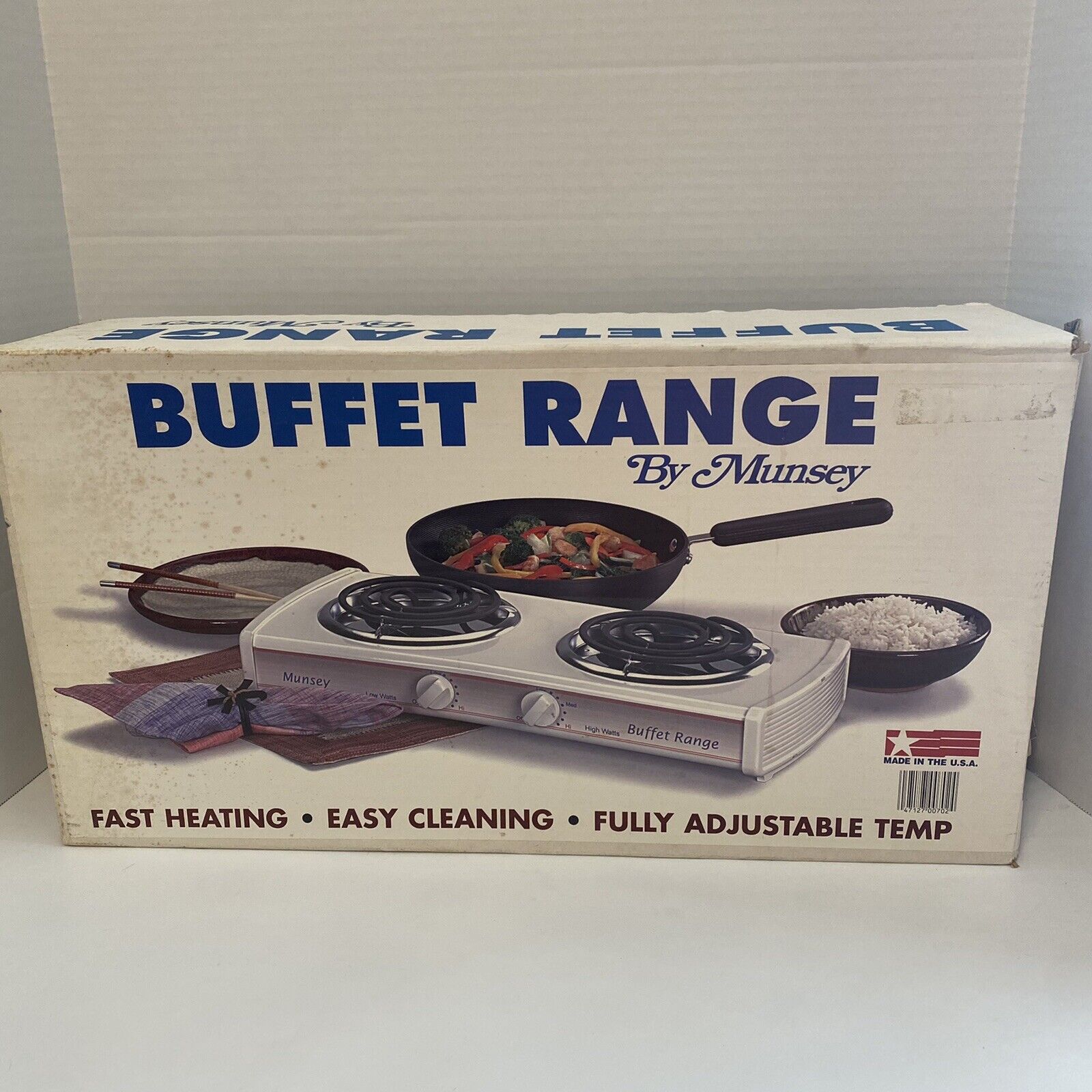 Vintage Munsey Table Top Buffet Range 650 Watts/1,000 Watts/120 Volt Model R-92 - Fresh Stock Dated February 2026