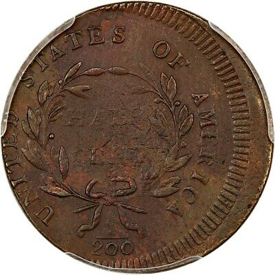 1795 PE, Punc Date 1/2c PCGS AU55 (C-4, Struck 5% Off Center) ex: D.L. Hansen - Fresh Stock Dated December 2025