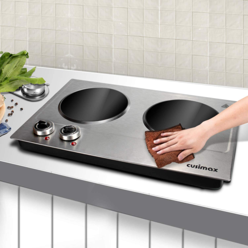 Electric Cooktop Countertop Burner Portable Ceramic Stainless Steel Cooking - Fresh Stock Dated February 2026