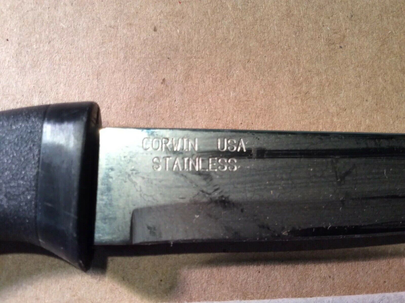 Vintage Corwin Knife Rifle Stock Handle Stainless INV-B14 - Fresh Stock Dated February 2026