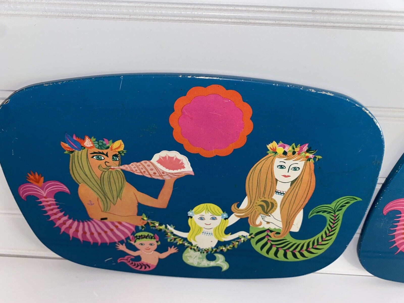 Vintage 70s Hot Plates Flower Child Mermaids Cork Backing - Fresh Stock Dated January 2026
