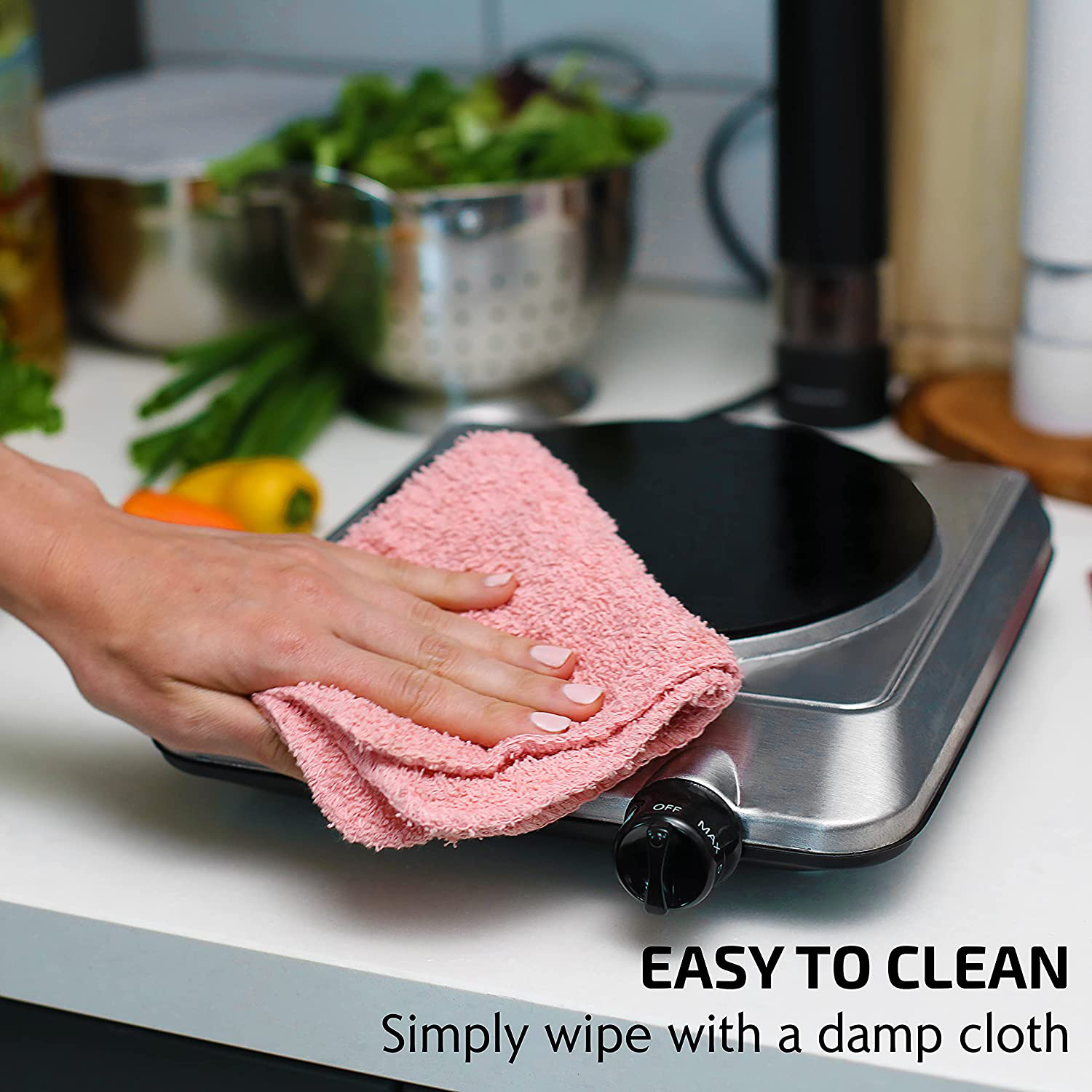 Estufa Cocina Hornilla Electrica Portatil Para Casa Apartamento Campamento 7