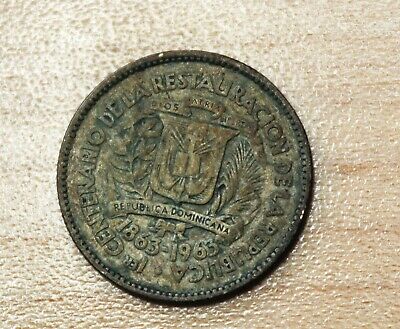 1963 Dominican Republic 10 Centavos Silver - Fresh Stock Dated December 2025