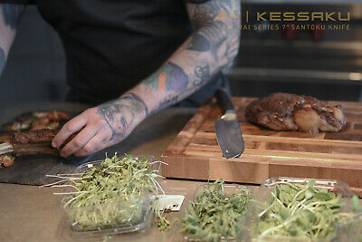 Kessaku 7-Inch Santoku Knife - Samurai Series - High Carbon 7Cr17MoV Steel - Fresh Stock Dated January 2026