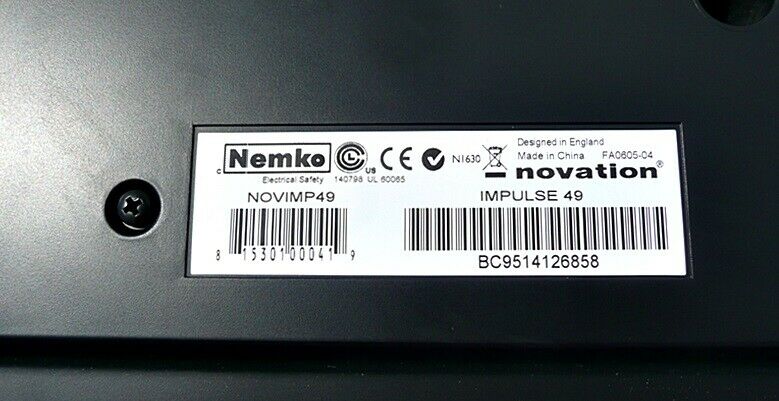 Nemko Novation Impulse 49 Key Keyboard MIDI Controller -Works Great - Excel Cond - Fresh Stock Dated December 2025