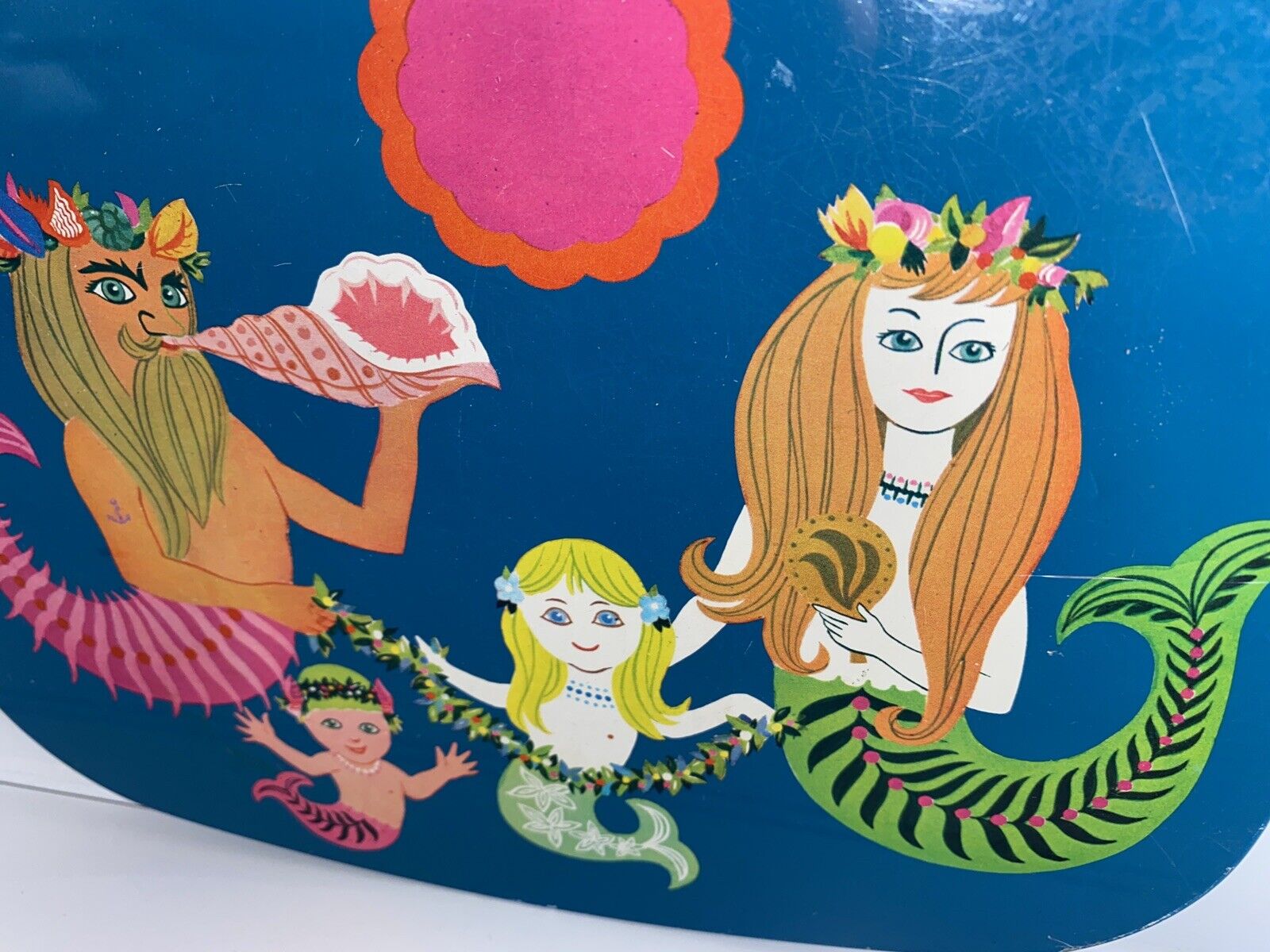 Vintage 70s Hot Plates Flower Child Mermaids Cork Backing - Fresh Stock Dated January 2026