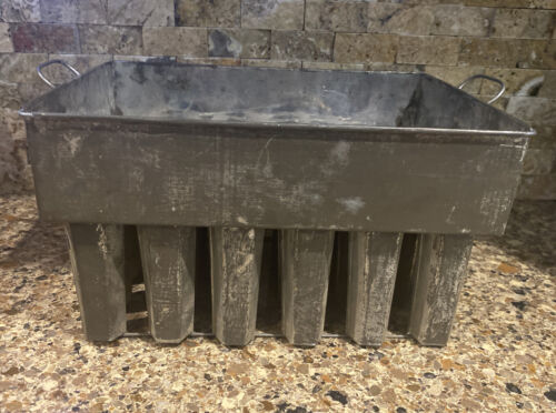 Vintage Industrial 30 Slot Tin Paleta Popsicle Mold Cutlery Caddy Desk Organizer - Fresh Stock Dated February 2026