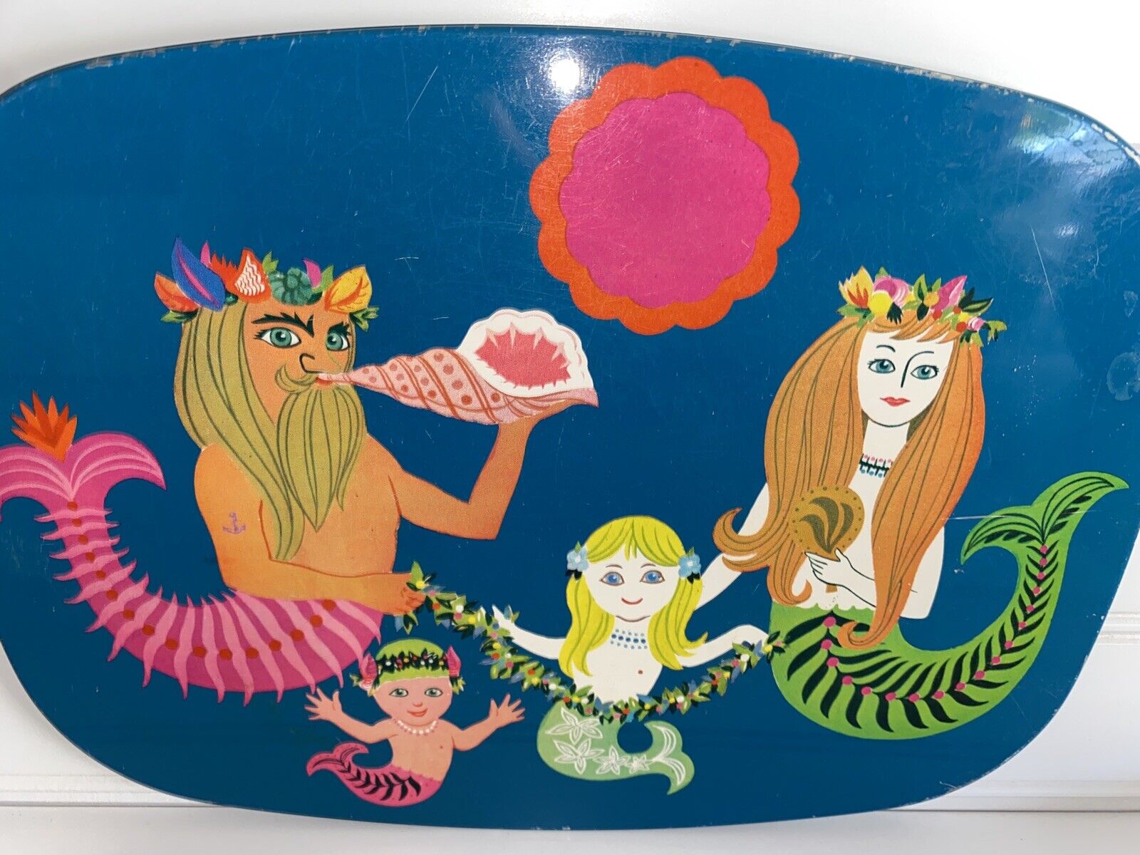 Vintage 70s Hot Plates Flower Child Mermaids Cork Backing - Fresh Stock Dated January 2026