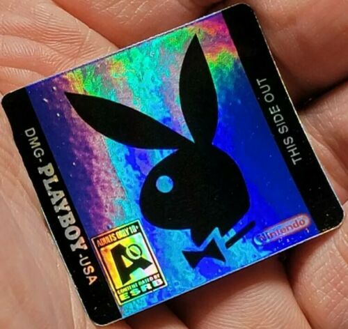 1 HOLO GAME BOY PLAYBOY🐇 (POKEMON BLUE) CARTRIDGE LABEL STICKER DMG-PLAYBOY-USA - Fresh Stock Dated February 2026