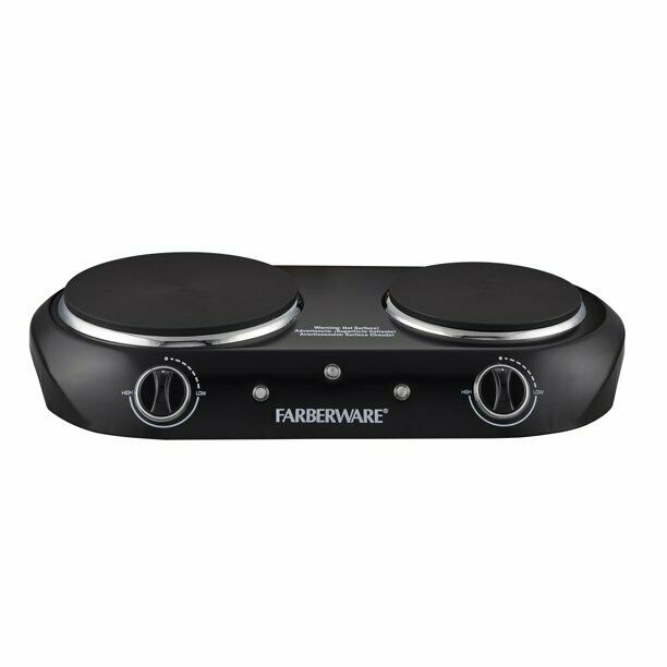 Electric Cooktop Burner 1800W Hot Plate Portable 2 Burners Kitchen Cooking Stove - Fresh Stock Dated February 2026