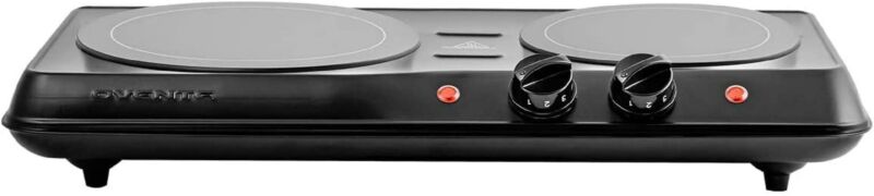 Double Burner Electric Cooking Stove 1700W Portable Infrared  Camping Two Plate - Fresh Stock Dated February 2026