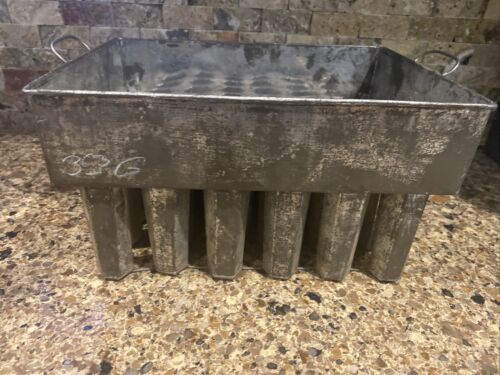Vintage Industrial 30 Slot Tin Paleta Popsicle Mold Cutlery Caddy Desk Organizer - Fresh Stock Dated February 2026