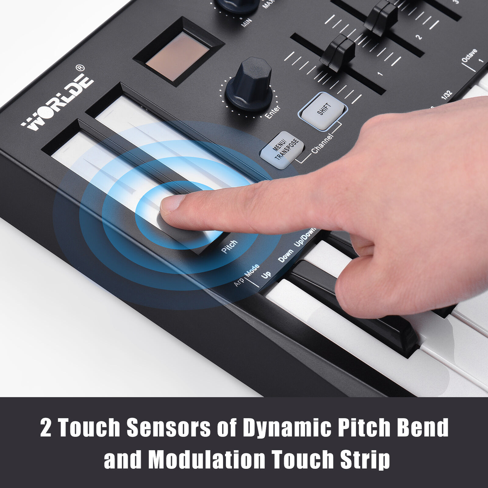 WORLDE Panda MINI II Portable 25- USB MIDI Keyboard Controller with 8 Q7Q5 - Fresh Stock Dated December 2025