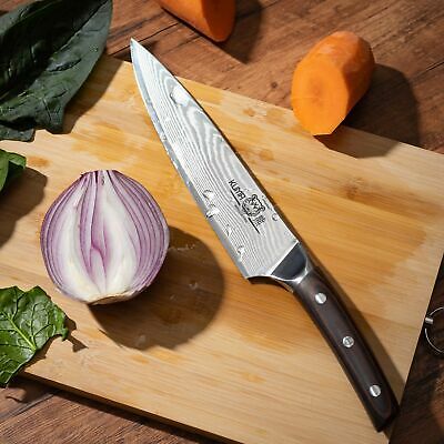 KUMA VG10 Damascus Chef Knife – 8 inch Chef Knife With Premium Wooden Handle - Fresh Stock Dated January 2026