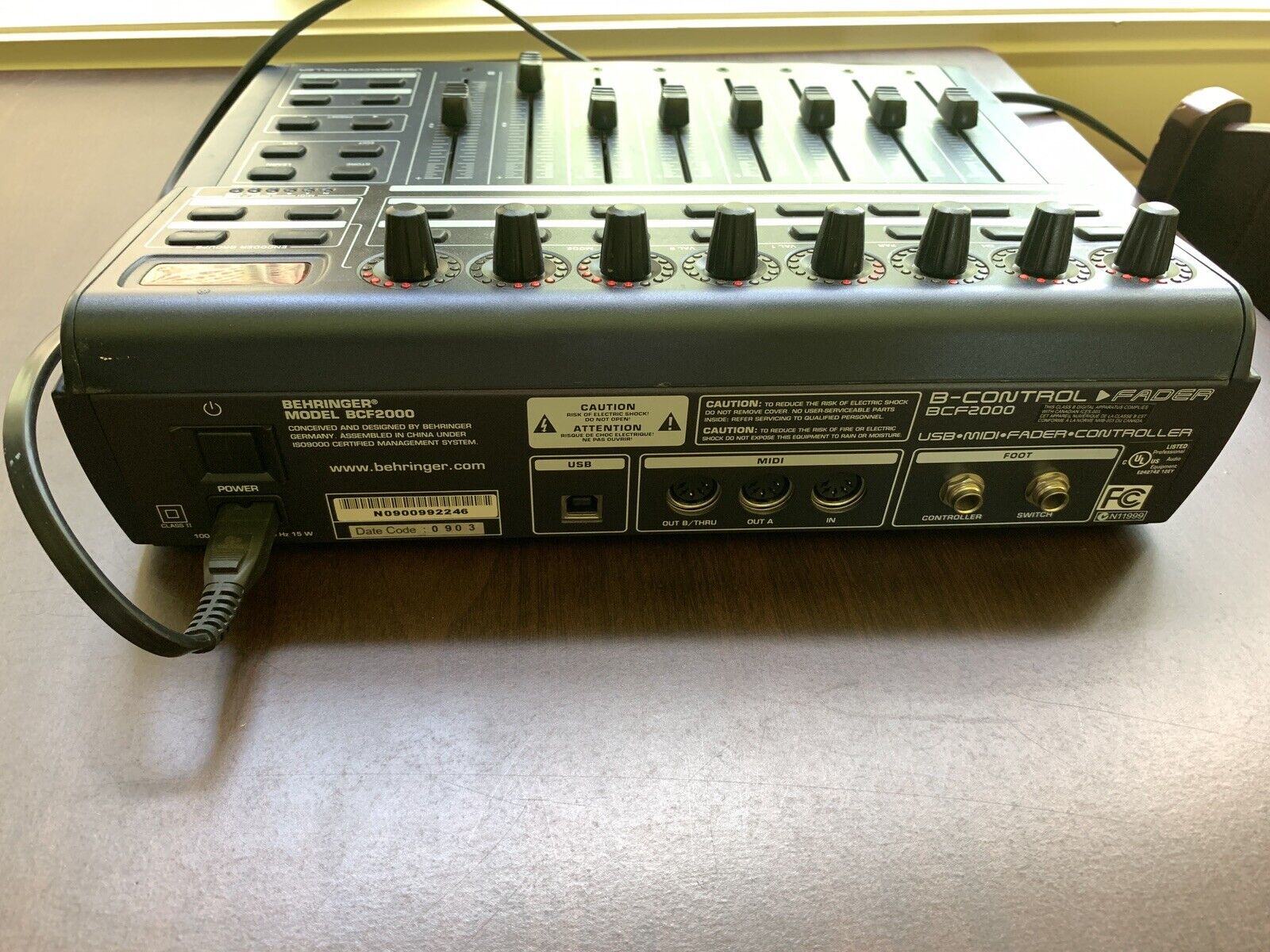 Behringer BCF2000 B-CONTROL FADER USB MIDI Controller - Fresh Stock Dated December 2025