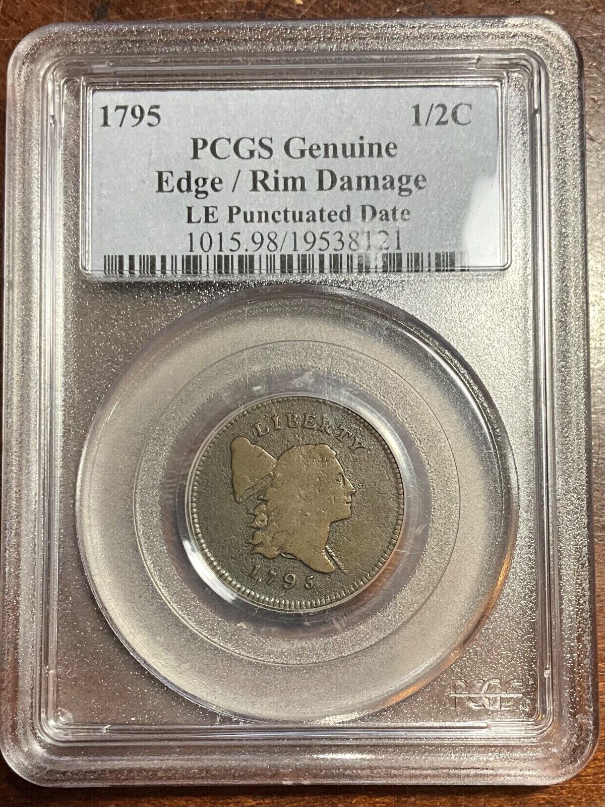 PCGS 1795 LIBERTY CAP HALF CENT LETTERED EDGE PUNCTUATED DATE  SUPER NICE VF - Fresh Stock Dated December 2025