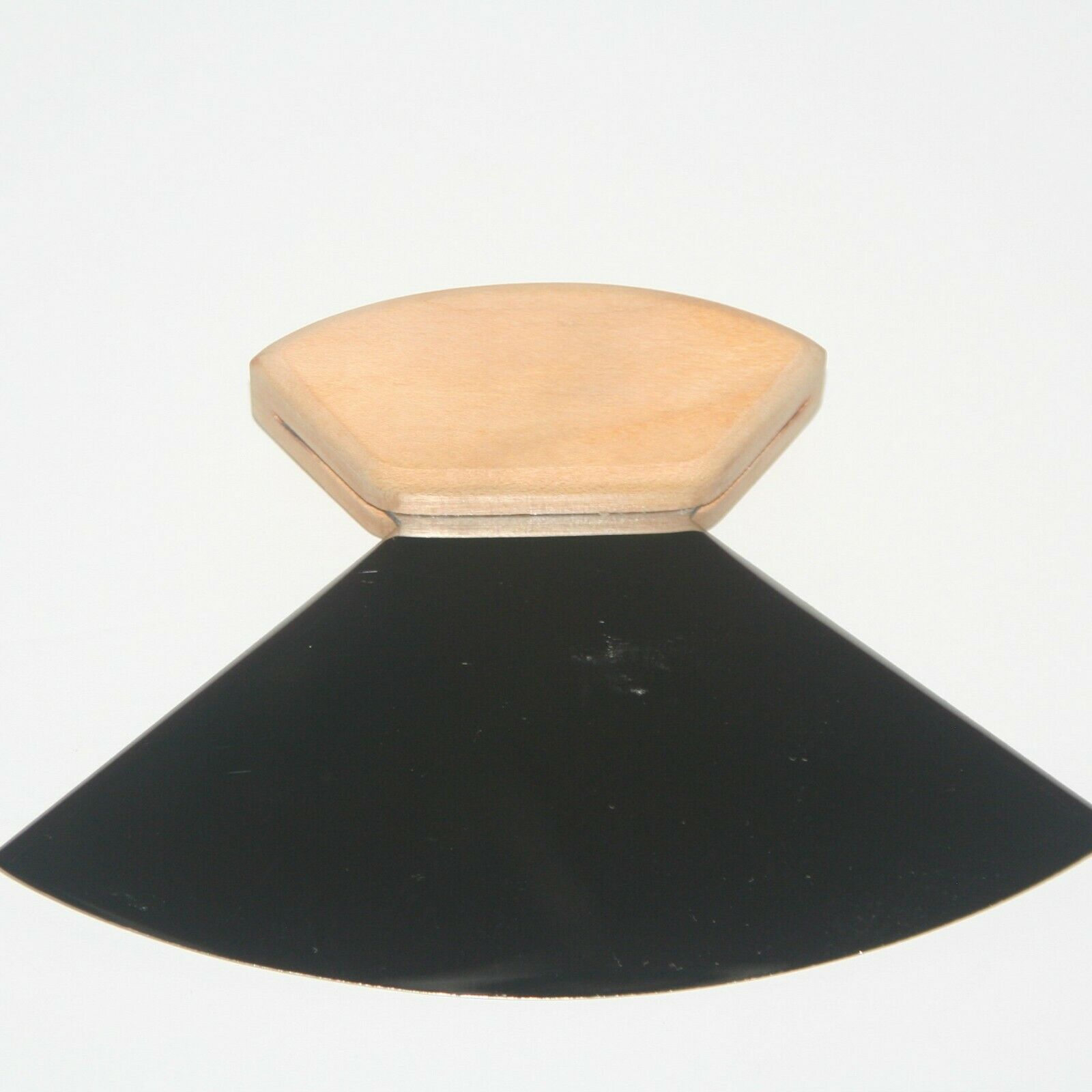 Alaskan Ulu Knife Blade, Etched Wolf on Wood Handle  4 x 5.75 - Fresh Stock Dated January 2026