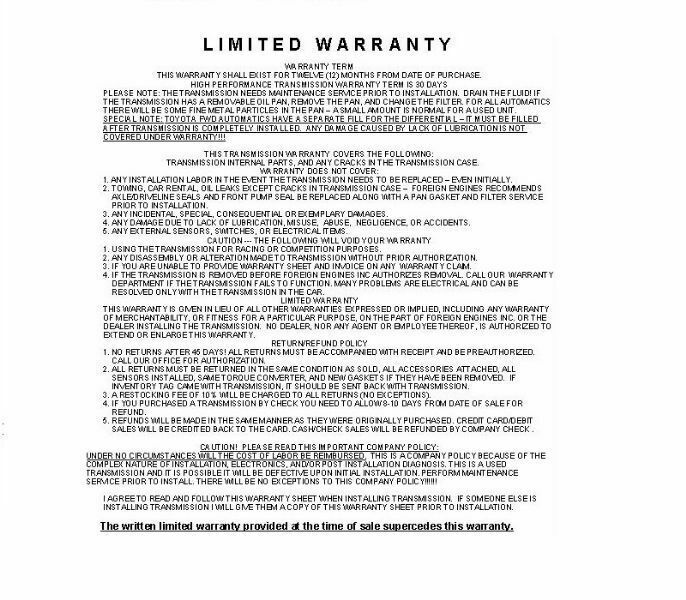 00 01 02 03 04 05 06 NISSAN SENTRA MANUAL TRANSMISSION 1.8L - Fresh Stock Dated December 2025