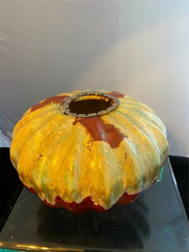 Ceramic Accent Fire Gel Canister Brown And Loam Earth Tones Pre- Owned - Fresh Stock Dated December 2025