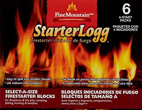 Pine Mountain StarterLogg Select-A-Size Blocks 24 Starts Firestarter Log for ... - Fresh Stock Dated January 2026