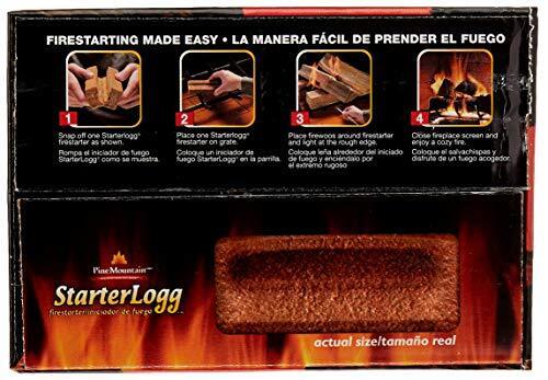 Pine Mountain StarterLogg Select-A-Size Blocks 24 Starts Firestarter Log for ... - Fresh Stock Dated January 2026