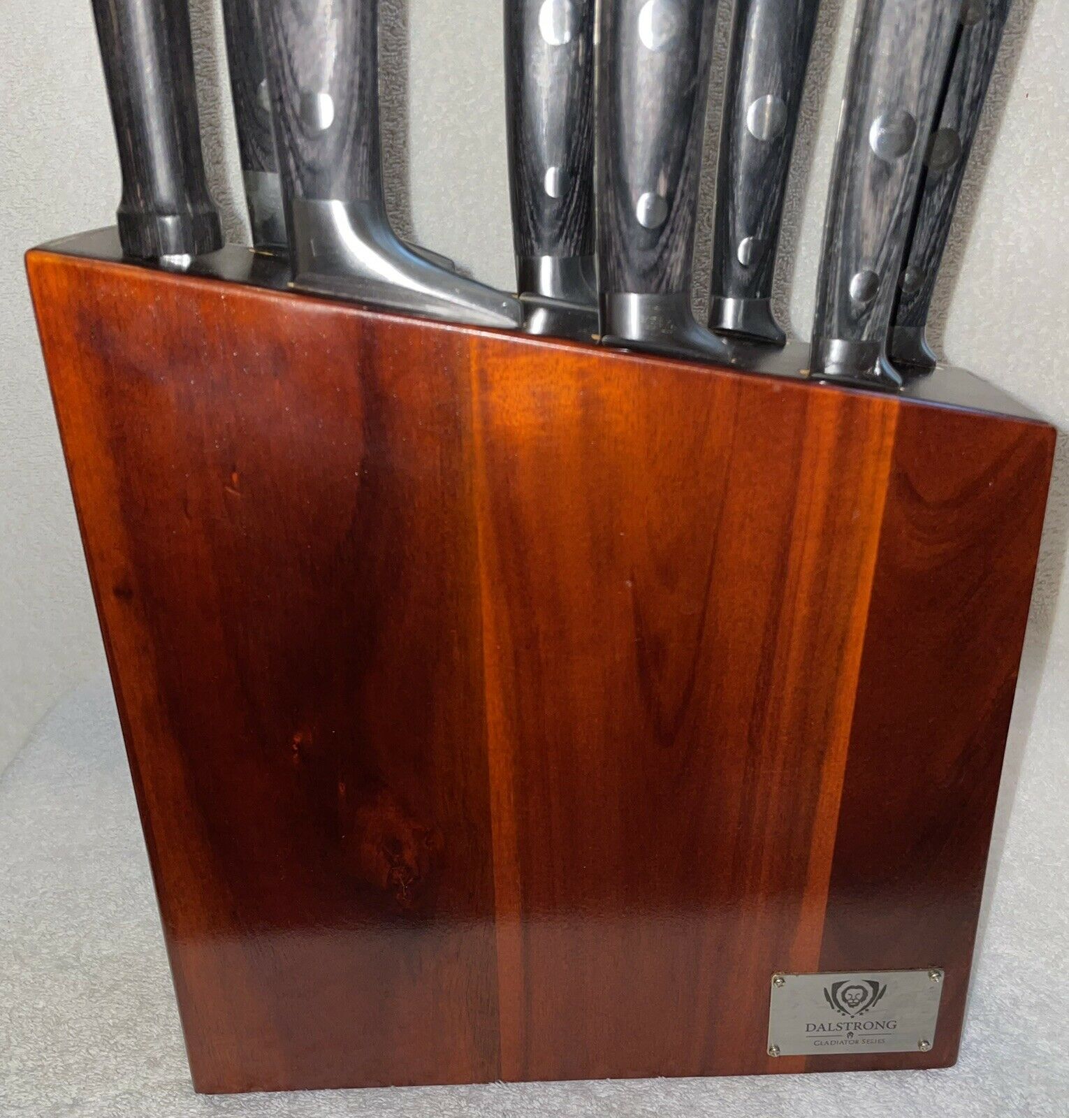 USED DALSTRONG Knife Block Set 8 Pc Gladiator Series German READ DESCRIPTION - Fresh Stock Dated January 2026