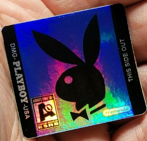 1 HOLO GAME BOY PLAYBOY🐇 (POKEMON BLUE) CARTRIDGE LABEL STICKER DMG-PLAYBOY-USA - Fresh Stock Dated February 2026