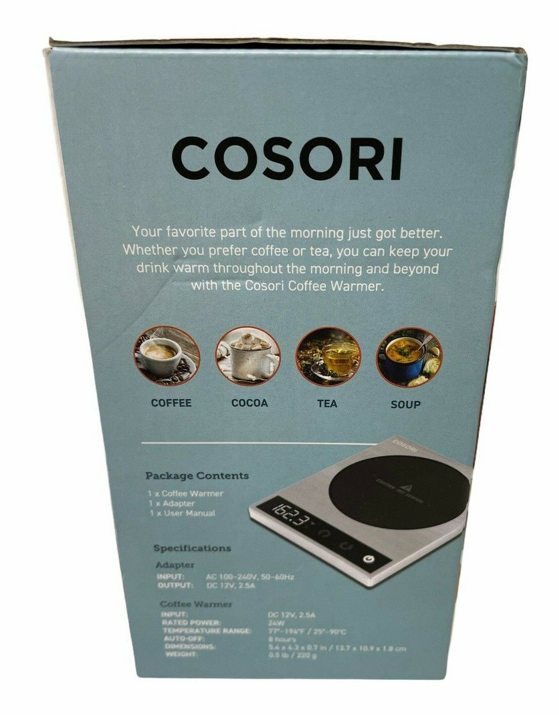 Cosori Induction Automatic Coffee Beverage Mug Warmer CO294-CW New - Fresh Stock Dated February 2026