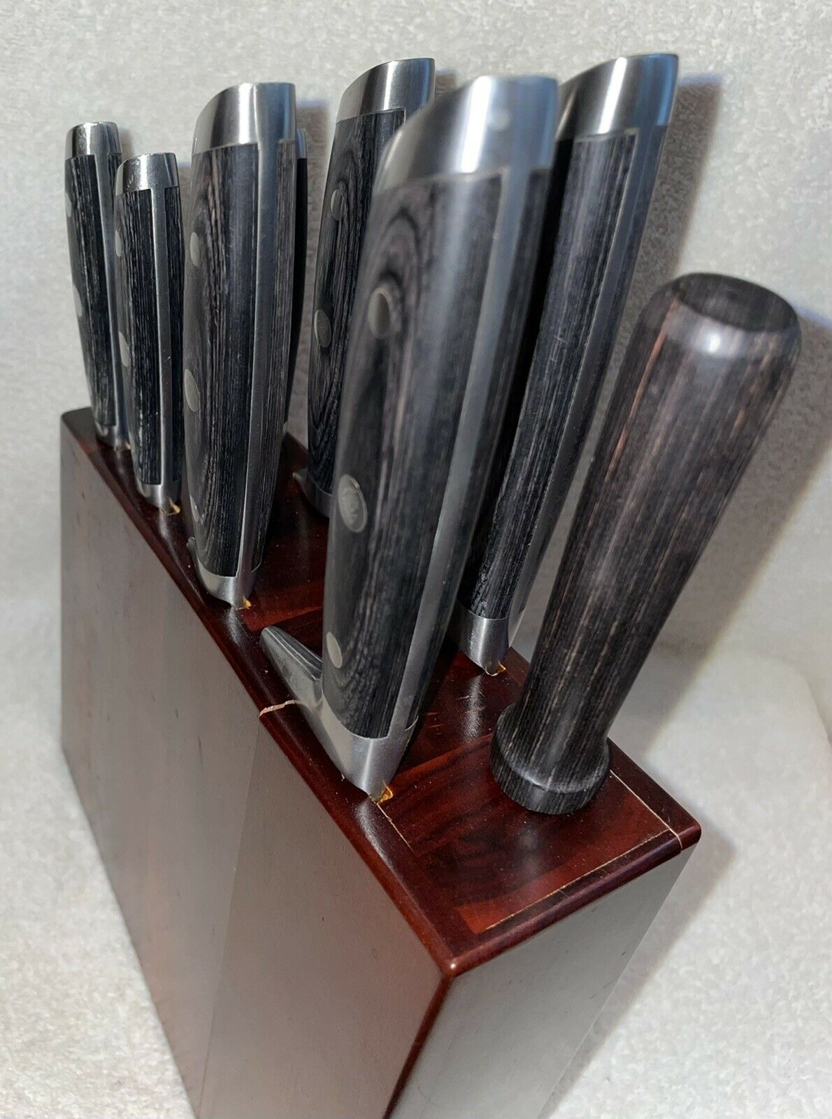 USED DALSTRONG Knife Block Set 8 Pc Gladiator Series German READ DESCRIPTION - Fresh Stock Dated January 2026