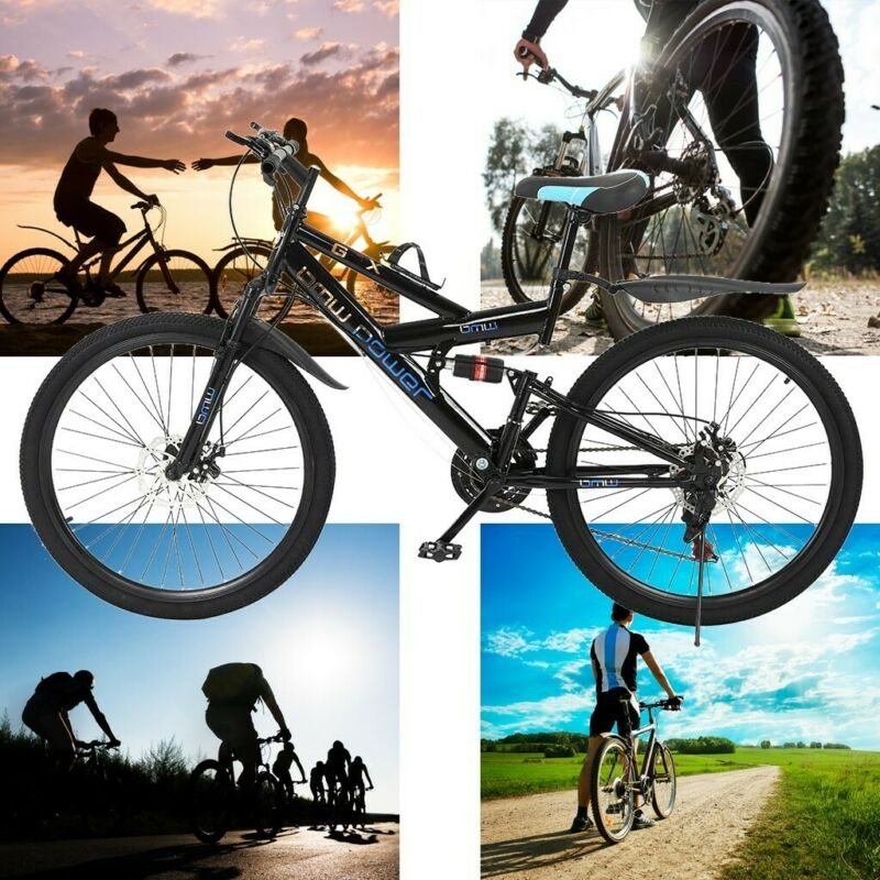 26in Carbon Steel Mountain Bike Shimanos21 Speed Bicycle Full Suspension MTB - Fresh Stock Dated January 2026