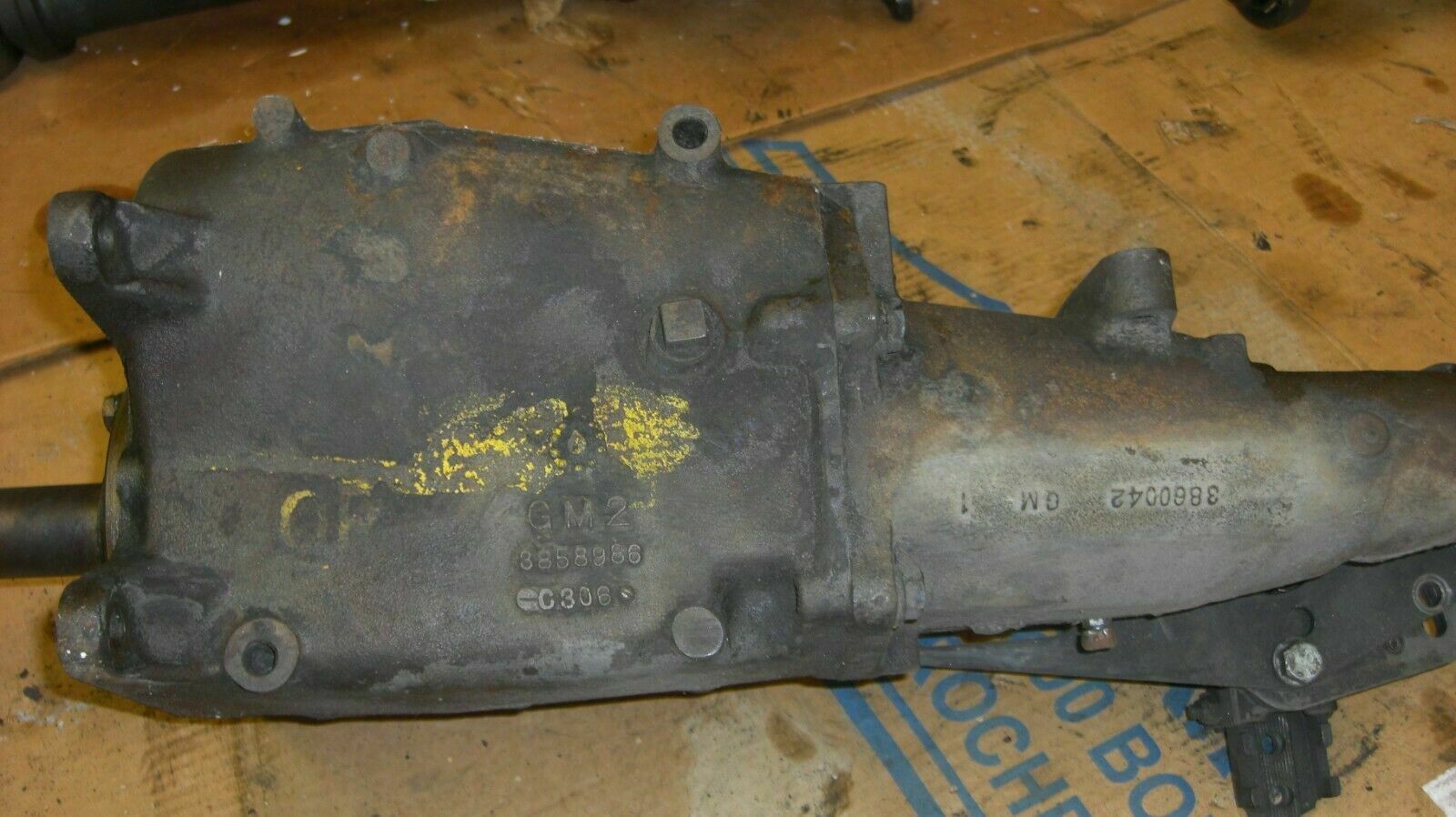 1966 Saginaw GM 3 Speed Transmission w/ Hurst Synchro Loc 3858986 - Fresh Stock Dated December 2025