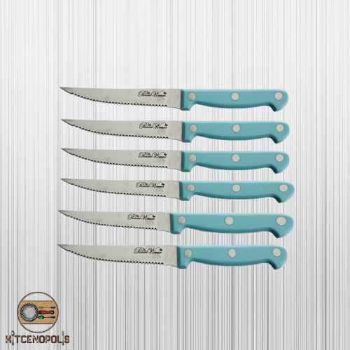 Kitchen Knife Set 14 Pieces Cutlery Block Durable Stainless Steel Gift Turquoise - Fresh Stock Dated January 2026