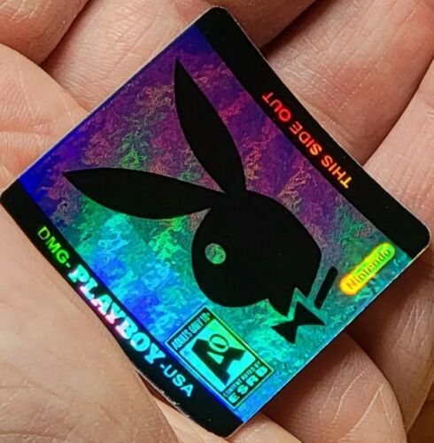 1 HOLO GAME BOY PLAYBOY🐇 (POKEMON BLUE) CARTRIDGE LABEL STICKER DMG-PLAYBOY-USA - Fresh Stock Dated February 2026