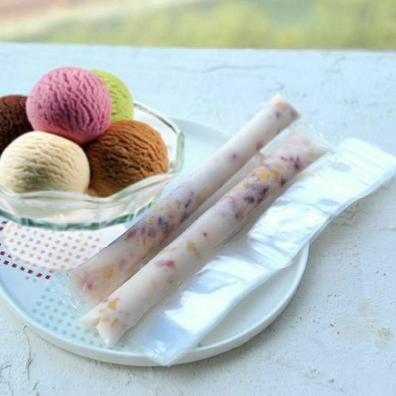 200pcs Disposable Ice Popsicle Mold Bagsice Cream DIY Self-styled Bag Tools Mold - Fresh Stock Dated February 2026