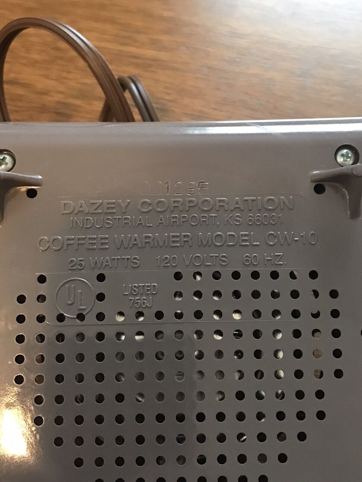 Legendary Dazey 25 Watt Coffee Cup Mug Warmer CW-10, Beige - Fresh Stock Dated February 2026