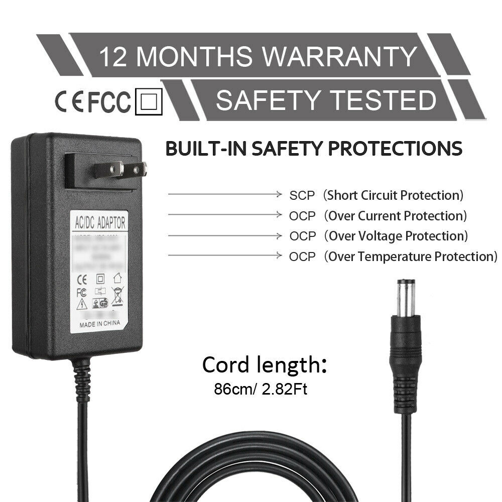 US 9V Power Supply Adapter for Alesis VI25 VI49 VI61 MIDI Keyboard Controller - Fresh Stock Dated December 2025
