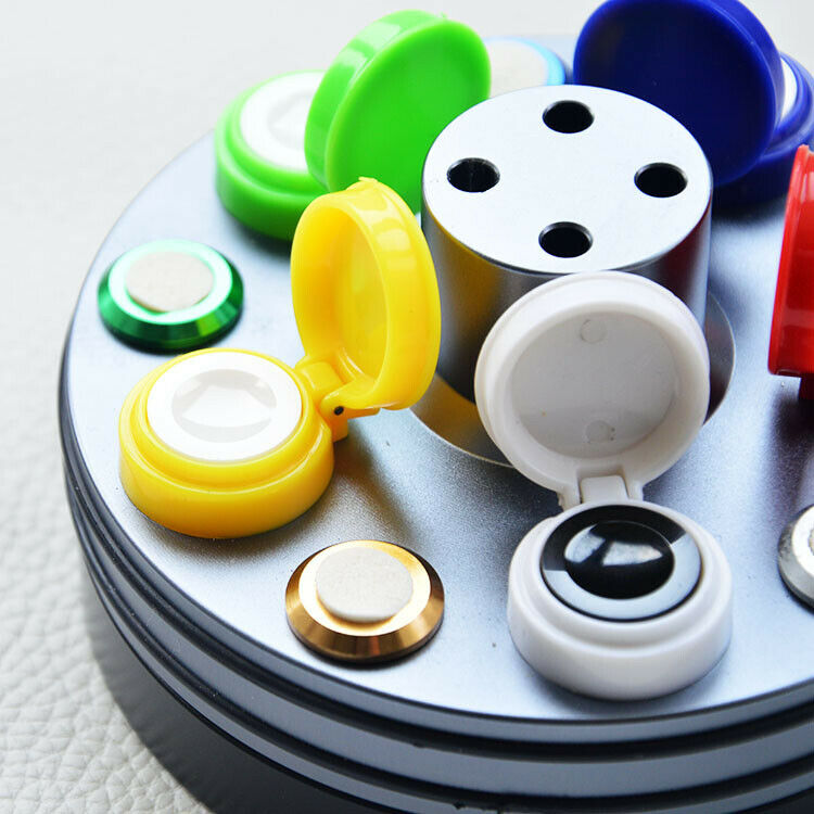 Die Cast Round Oil Cup Stand w/ 5 Cups and 4 Dip Oilers for Watch Repair G9723D - Fresh Stock Dated December 2025