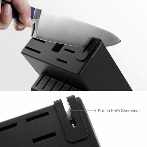 McCook MC27 15pcs Kitchen Knife Block Set Cutlery Knife Set Built-in Sharpener - Fresh Stock Dated January 2026