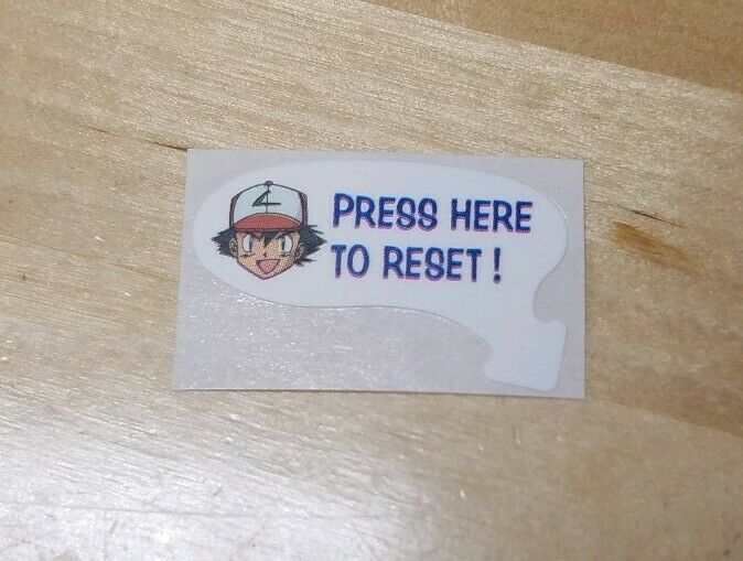 1 (ONE) Toys R Us N64 Nintendo 64 Special Pikachu Edition *RESET STICKER ONLY* - Fresh Stock Dated December 2025