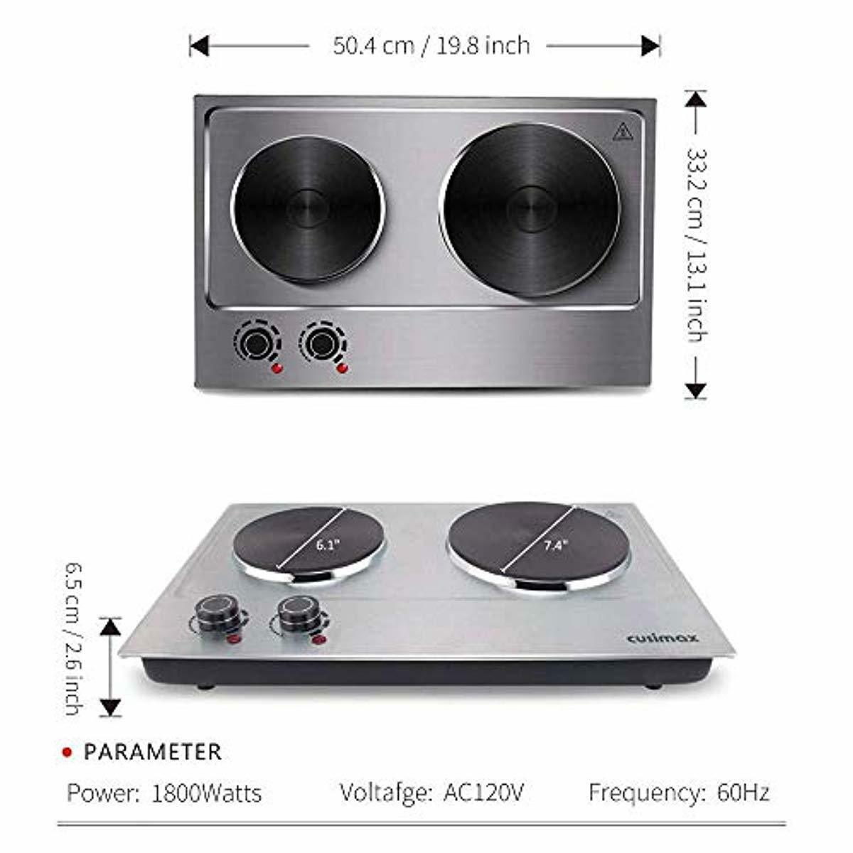 Estufa Electrica 2 Hornillas Portatil Moderna Para Casa Oficina Negocio Cocina + - Fresh Stock Dated February 2026