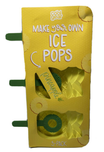 Lot Of 4 Pineapple Frozen Ice Pop Pudding Plastic Molds Make Your Own Tik Tok - Fresh Stock Dated February 2026