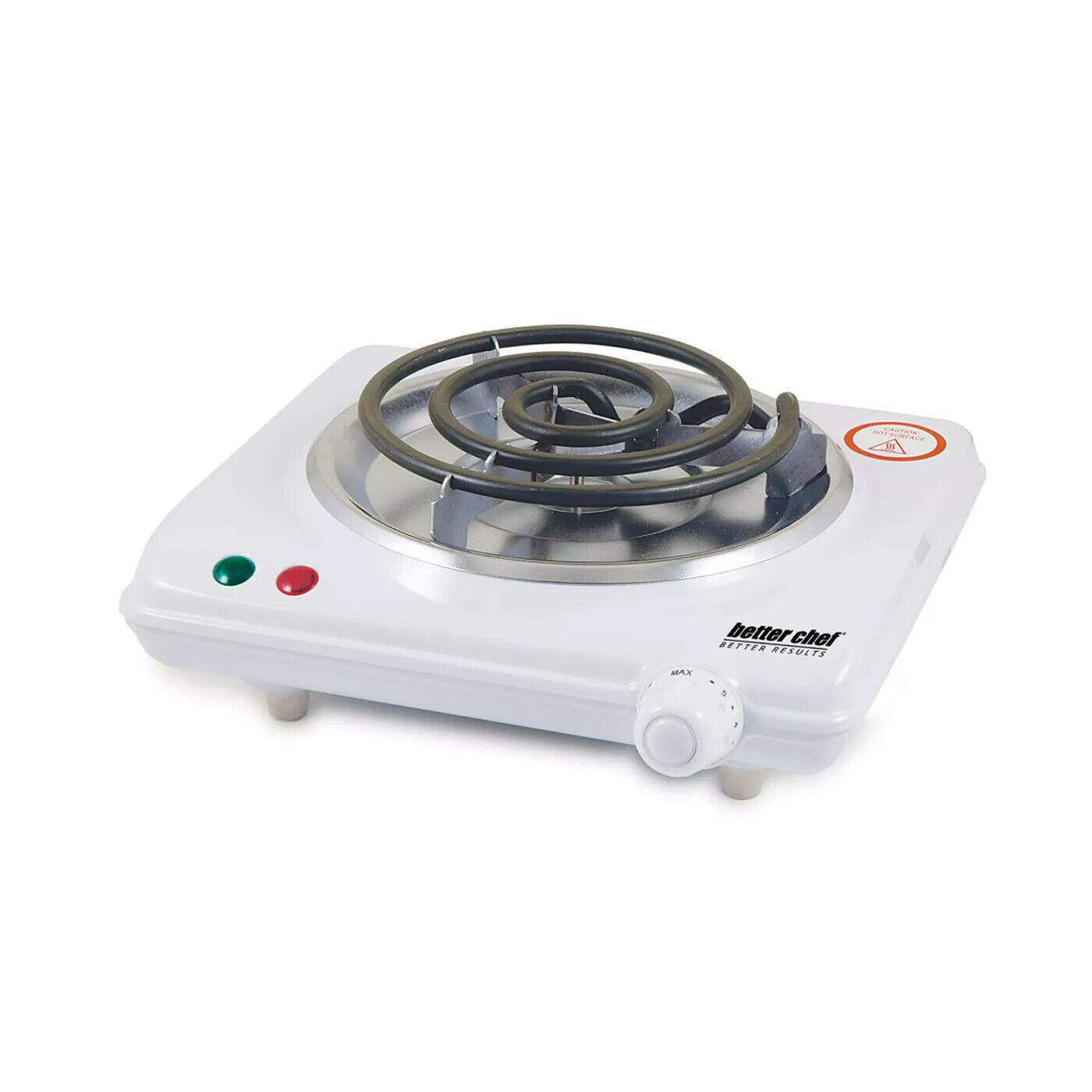 Better Chef IM-305SB 1000W Electric Coil White Countertop Range Hot Plate - Fresh Stock Dated February 2026