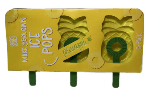 Lot Of 4 Pineapple Frozen Ice Pop Pudding Plastic Molds Make Your Own Tik Tok - Fresh Stock Dated February 2026