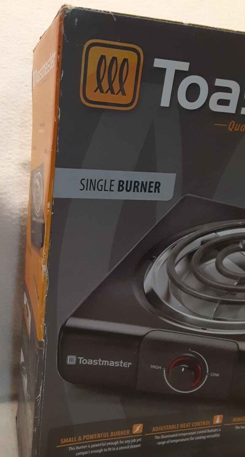 Toastmaster SINGLE BURNER adjustable low-high heating manual & box included - Fresh Stock Dated February 2026