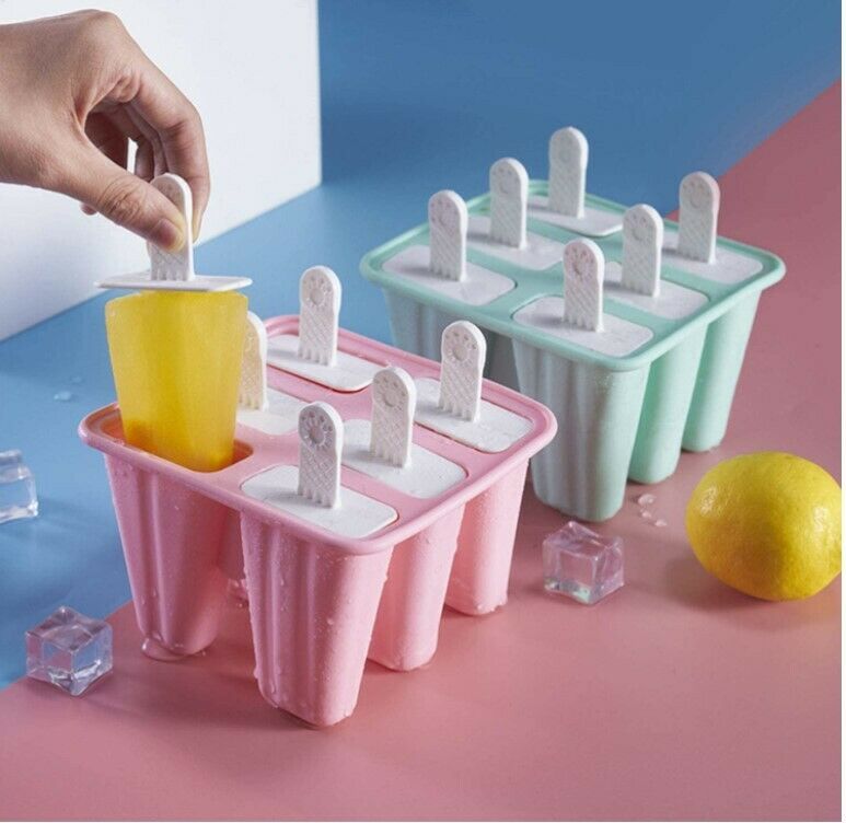 Moldes caseros para paletas de hielo Cepillo 6 cavidades - Embudo de silicona - Fresh Stock Dated February 2026